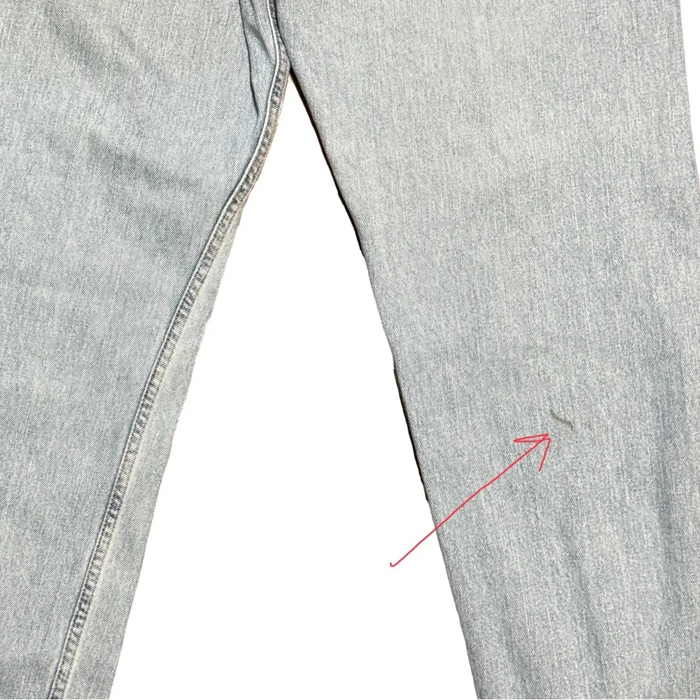 LEVI’S 505 Regular Fit Straight Leg Light Stonewash Blue Jeans Size 38 x 34